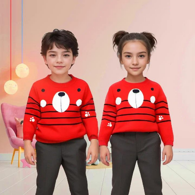 Red Bear Printed Kids Sweatshirt (Each)