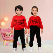 Red Little Princess Printed Kids Winter Suit ( Each )