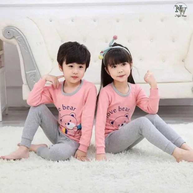 Fleece Fabric Love Bear Kids Winter Suit ( Each )
