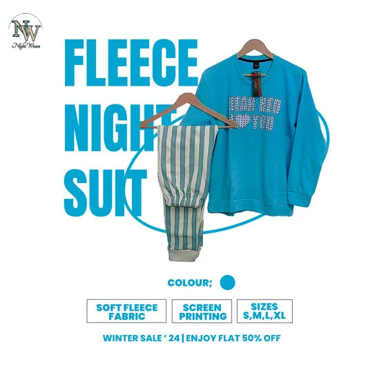 Women Winter Fleece Dear Bed Printed Night Sui