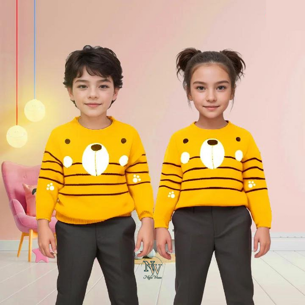 Yellow Bear Printed Kids Sweatshirt (Each)