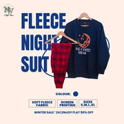 Women Winter Fleece Have A Sweet Dream Printed Night Suit