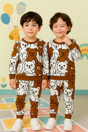 Multi Bear Printed Kids Winter Suit ( Each )