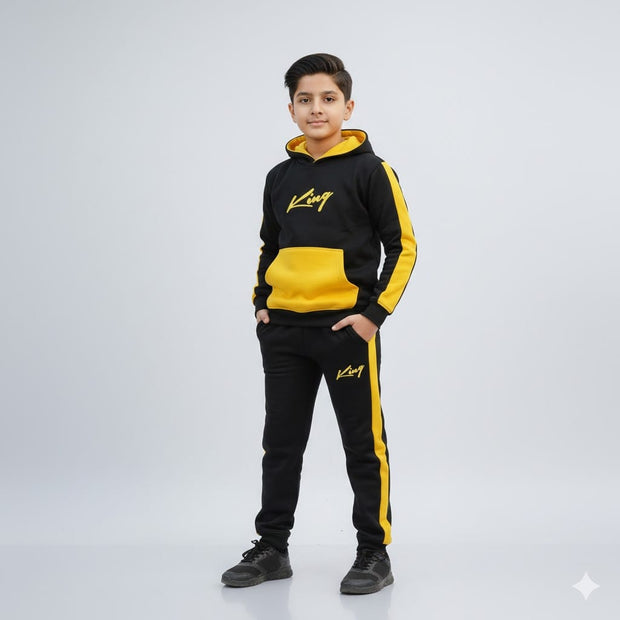 Yellow King Printed Hoodie Winter Suit (Each)