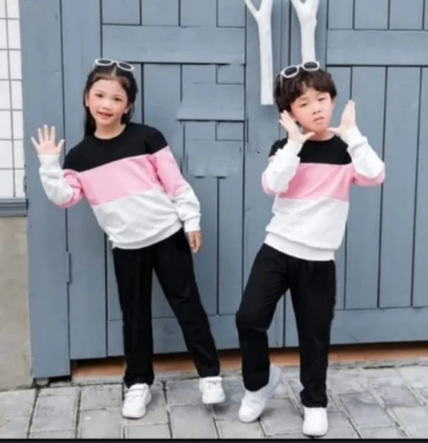 Pink Panel Printed Kids Winter Suit ( Each )